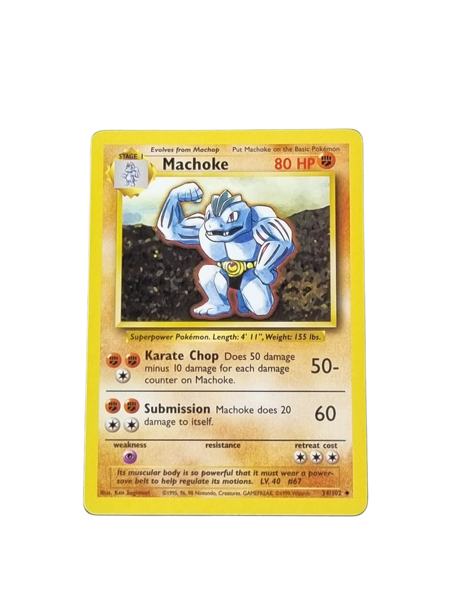 machoke pokemon card 1995 34/102 – Pokybox Card Finish:Reverse Holo System_LooseTCG choose 1 of your The History of Magic's