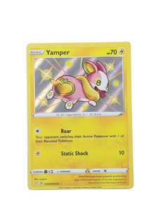 pokemon card yamper 2021 Shining Fates: Shiny Vault SV039/SV122 Shiny Holo Final Form Collectables RarityCommon Hit Points70 HP Formnull The only rare i pulled